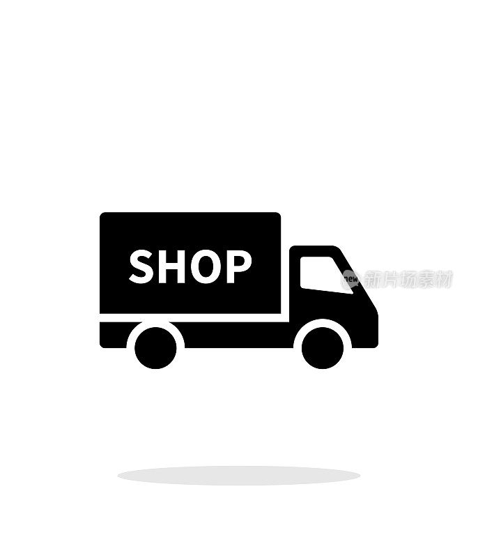 Truck shop simple icon on white background